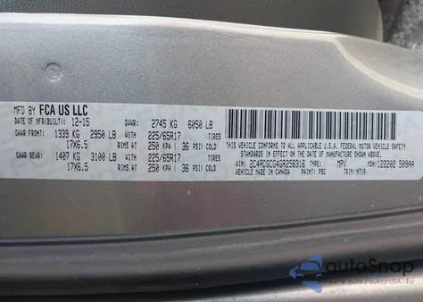 2016 Dodge Grand Caravan Sxt from USA, damaged, VIN 2C4RDGCG4GR256316